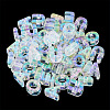 50Pcs 5 Styles UV Plating Rainbow Iridescent Acrylic Beads OACR-TA0004-67G-4