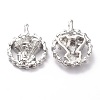 Brass Micro Pave Cubic Zirconia Pendants ZIRC-O044-13P-3