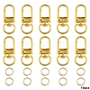 10Pcs Alloy Swivel Clasps PURS-YW0001-02G-1