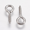 Tarnish Resistant 304 Stainless Steel Screw Eye Pin Peg Bails X-STAS-K171-52P-12x5mm-1