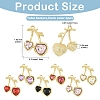12Pcs 6 Colors Alloy Rhinestone Pendants FIND-YW0011-04-3