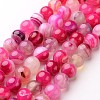 Natural Striped Agate/Banded Agate Beads Strands G-D845-01C-8mm-1