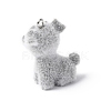 Animal Flocking Opaque Resin Pendants RESI-A050-06A-2