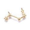 Brass Micro Pave Cubic Zirconia Pendants ZIRC-F099-20G-05-2