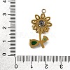 304 Stainless Steel & Glass Fidget Spinner Fidget Spinner Pendants GL-CBA17B7-02G-E-3