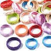 Straw Rope Braided Finger Ring for Women RJEW-T022-004-1