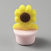 Sunflower Silicone Beads SIL-WH0008-40C-1