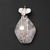 Natural Rose Quartz Pendants G-G870-06P-2