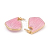 Brass Enamel Stud Earrings EJEW-Q391-01G-04-2
