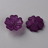 Transparent Frosted Acrylic Bead Caps MACR-S371-04A-743-2