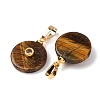 Natural Tiger Eye Pendants G-P628-03G-03-2