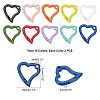   20Pcs 10 Colors Spray Painted Alloy Spring Gate Rings KEYC-PH0001-47-5