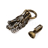 Brass Micro Pave Cubic Zirconia Fold Over Clasps KK-L223-003AB-2