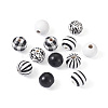 180Pcs 6 Style Natural Wood Beads WOOD-BT0001-09-2