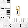 Brass Cubic Zirconia Charms KK-G554-02D-02-3