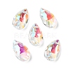 Glass Pendants GLAA-22X13-28AB-4