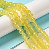Baking Paint Imitation Jade Glass Round Bead Strands DGLA-Q021-8mm-24-1