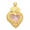 Rack Plating Brass Pendants ZIRC-L100-163G-02-1