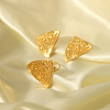 Stainless Steel Stud Earrings & Cuff Rings Sets for Women ZN8337-1-1