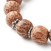 Natural Coconut Wood Beads Stretch Bracelets BJEW-JB06642-9