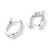 Brass Hoop Earring Findings with Latch Back Closure KK-H754-01P-3