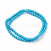 Synthetic Turquoise Beads Strands G-E525-4mm-01-2