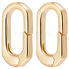 2Pcs Brass Spring Gate Rings KK-BBC0024-20G-01-1