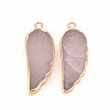 Natural Rose Quartz Pendants G-N326-127-A06-2