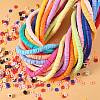 20 Strands 20 Colors Flat Round Eco-Friendly Handmade Polymer Clay Beads CLAY-SZ0001-72-5