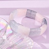 Rectangle Natural Rose Quaretz & Dyed White Jade Imitation Aquamarine Beaded Stretch Bracelets for Women Men GG-CBA9ACE-C05-3