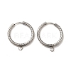 Tarnish Resistant 201 Stainless Steel Hoop Earrings Findings STAS-I695-03F-1