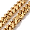 PVD Vacuum Plating 201 Stainless Steel Cuban Link Chain Necklaces NJEW-H033-05B-G-2