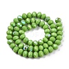 Electroplate Opaque Solid Color Glass Beads Strands EGLA-A044-P8mm-L30-3