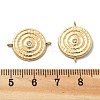 PVD Vacuum Plating 304 Stainless Steel Flat Round Vortex Connector Charms STAS-R130-23G-3