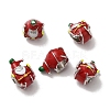 Christmas Theme Alloy Enamel European Beads PALLOY-D058-01P-04-2