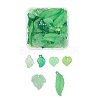 60Pcs 6 Style Transparent & Frosted & Opaque Acrylic Pendants FACR-YW0001-01-1
