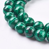 Synthetic Malachite Beads Strands TURQ-P028-04-8mm-3