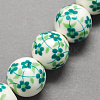 Handmade Printed Porcelain Beads PORC-Q201-8mm-2-2