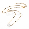 (Jewelry Parties Factory Sale)Natural Shell Initial Pendant Necklaces NJEW-JN03298-02-3