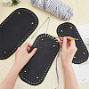   3Pcs 3 Style Oval PU Leather Knitting Crochet Bags Nail Bottom Shaper Pad DIY-PH0009-84-2