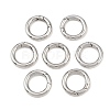 Tarnish Resistant Ring 304 Stainless Steel Spring Gate Rings STAS-E073-06-1