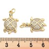 Brass Pave Clear Cubic Zirconia Pendants KK-U009-12N-G-2