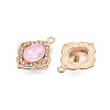 Alloy Glass Pendants X-PALLOY-N176-62KCG-2
