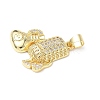 Micro Pave Clear Cubic Zirconia Pendants KK-L253-13G-03-2