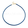 Braided Round Imitation Leather Bracelets Making BJEW-H610-01G-15-1