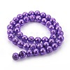 Electroplated Natural Lava Rock Bead Strands G-E511-01C-8mm-2