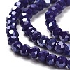 Electroplate Opaque Glass Beads Strands EGLA-A035-P4mm-A09-3