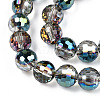 Transparent Electroplate Glass Bead Strands EGLA-TAC0003-04J-3
