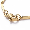Ion Plating(IP) Unisex 201 Stainless Steel Bar Link Chain Bracelets BJEW-L637-42A-G-3