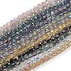 Transparent Electroplate Glass Beads Strands EGLA-N002-34C-M01-1